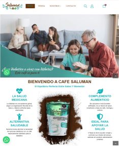 Ecommerce realizado con enfoque a distintos empaquetados de café para diabéticos, integrada con pasarela de pagos