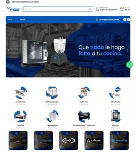 Tienda online Food Services Supply desarrollada por el equipo RayonGDL integrada con pasarela de pagos