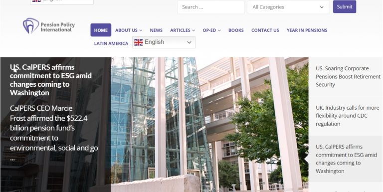 Pension Policy International es un cliente al cual le desarrollamos su web de formato blog para notas informativas de finanzas y pensiones